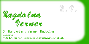 magdolna verner business card